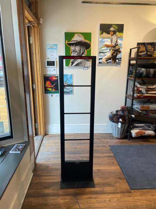 picture of ebony mono tower for retail security